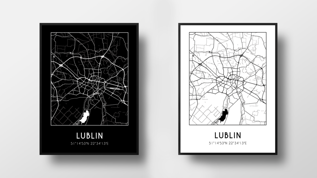 Plakat z mapą Lublina do pobrania